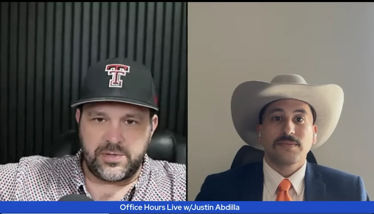 Ryan Ray and Justin Abdilla side by side on the Office Hours livestream. The chyron reads Office Hours Live w/Justin Abdilla.