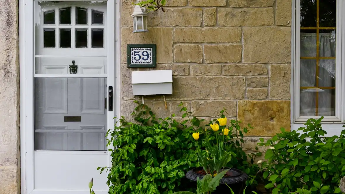 The front door of a home