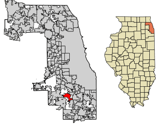 Oak Forest on Map of Cook County
