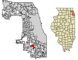 Oak Forest on Map of Cook County