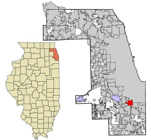 Map of Riverdale Illinois