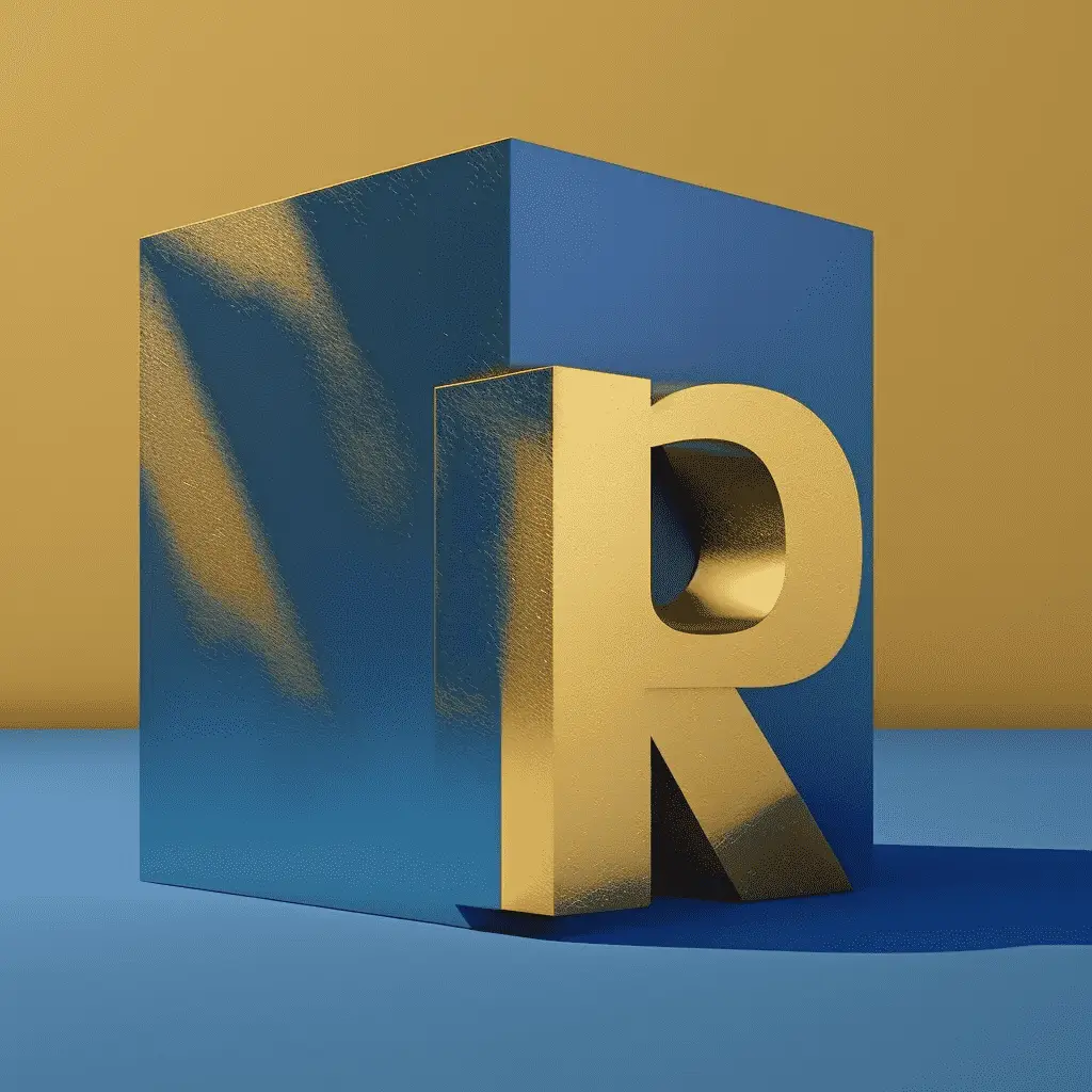 A Golden R on a Blue Cube for Real Estate Advertising Law article
